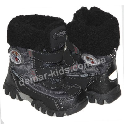 Детские термоботинки SUPER GEAR А 8368 (черные)
